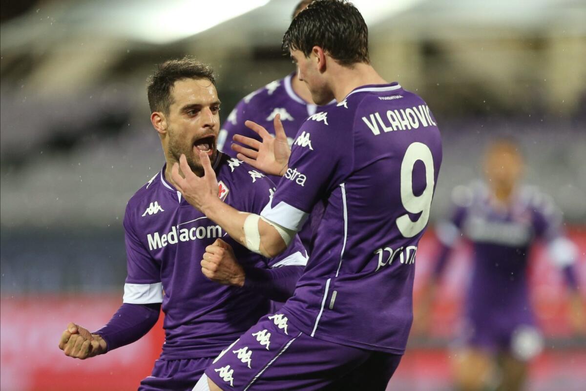 Al 31' Fiorentina in vantaggio al Mapei contro il Sassuolo. Sassata di Bonaventura sotto alla traversa - Foto di proprietà di ACF Fiorentina. Riproduzione vietata ©