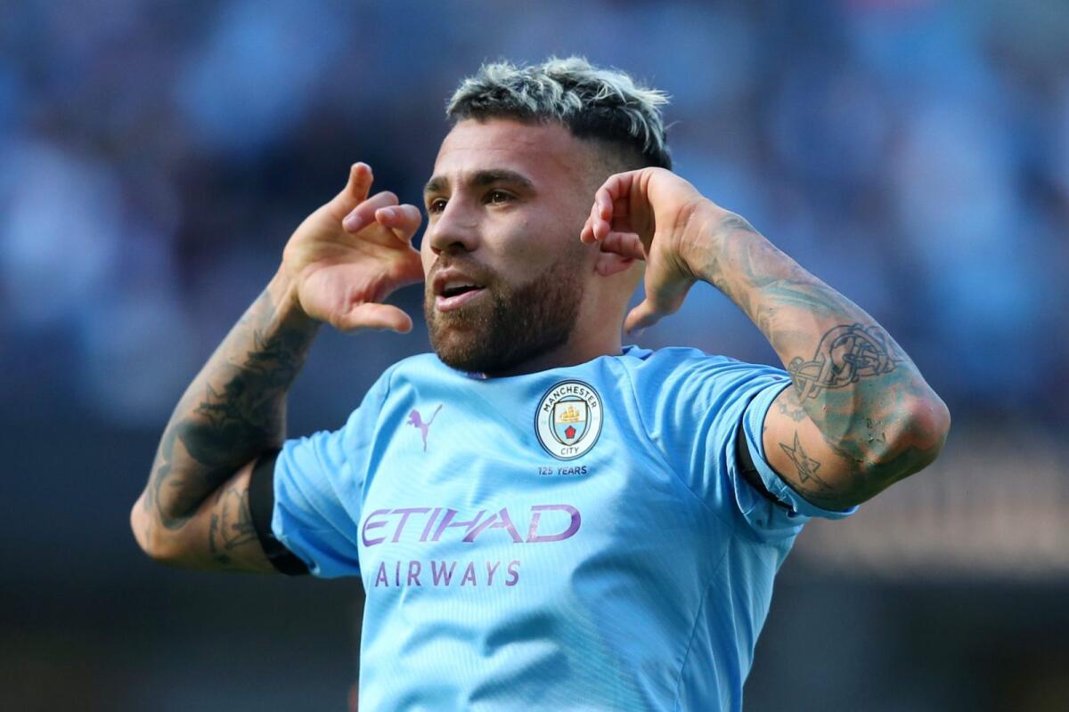 Ufficiale Superlega, il Manchester City rinuncia la competizione - MANCHESTER, ENGLAND - SEPTEMBER 21:  Nicolas Otamendi of Manchester City celebrates after scoring his team's fifth goal during the Premier League match between Manchester City and Watford FC at Etihad Stadium on September 21, 2019 in Manchester, Unit