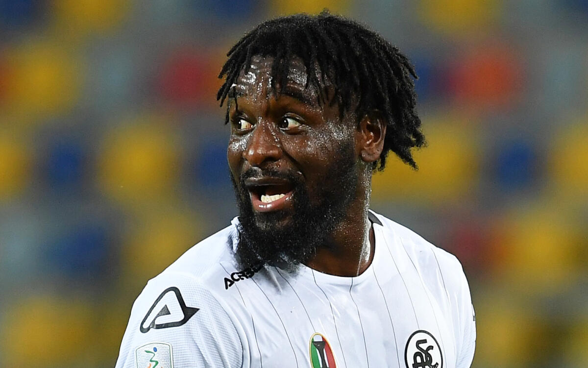 Nazione, la Fiorentina vuole Nzola. Lo Spezia lo farà partire e chiede 15 milioni - As Frosinone 16/08/2020 - finale play off serie B / Frosinone-Spezia / foto Antonello Sammarco/Image Sport
nella foto: M'Bala Nzola