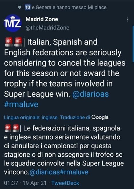 Nasce la Superlega? Serie A e Champions di quest'anno possono essere annullate. Titoli non assegnati