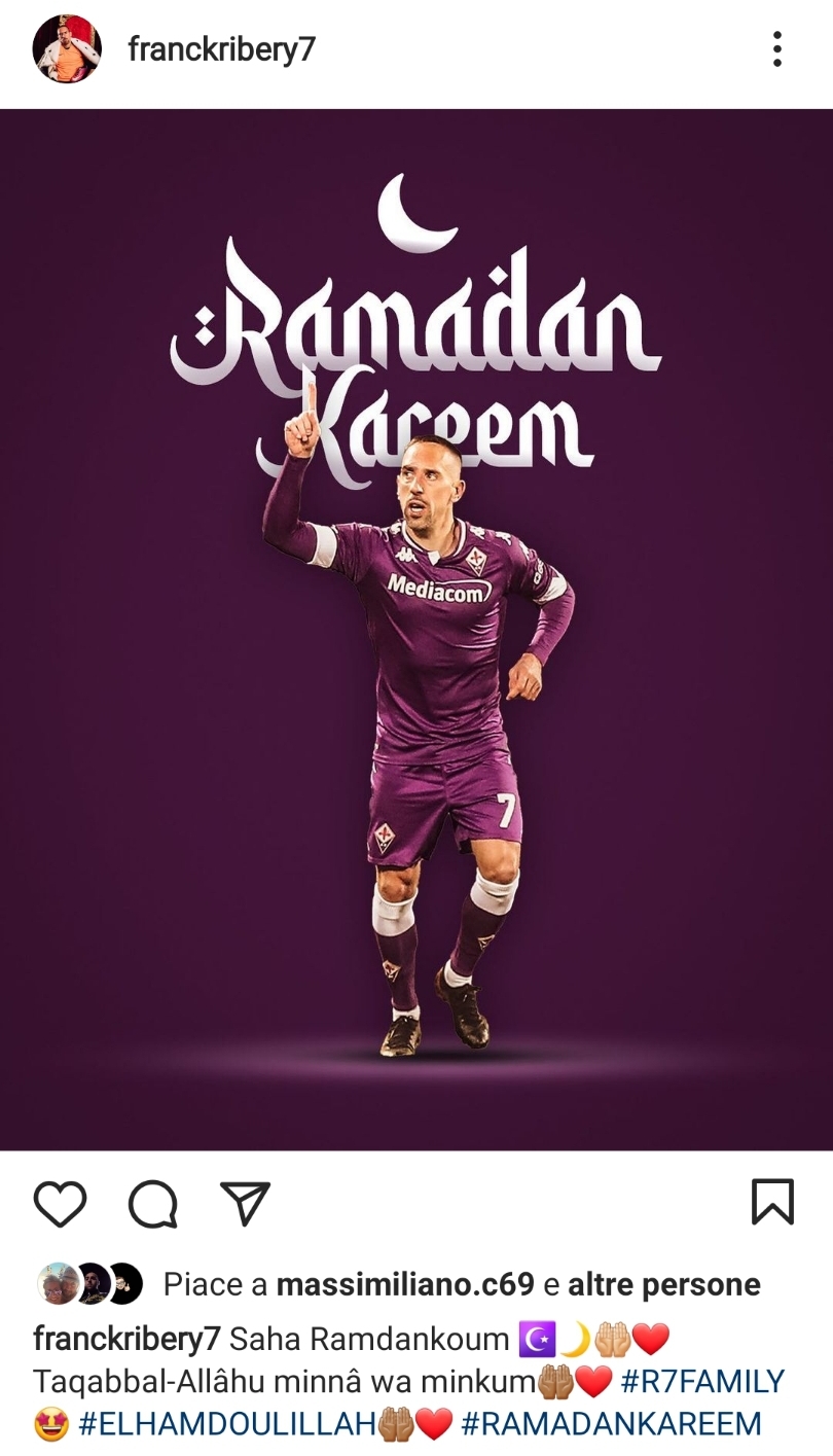 Inizia il Ramadan per Ribery, non potrà nè mangiare nè bere durante il giorno fino al 12 maggio