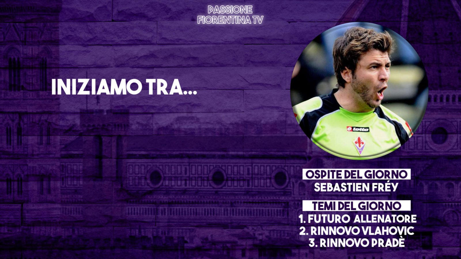 Stasera Seba Frey in diretta su "Passione Fiorentina tv". Con Rachele Risaliti e Massimo Basile