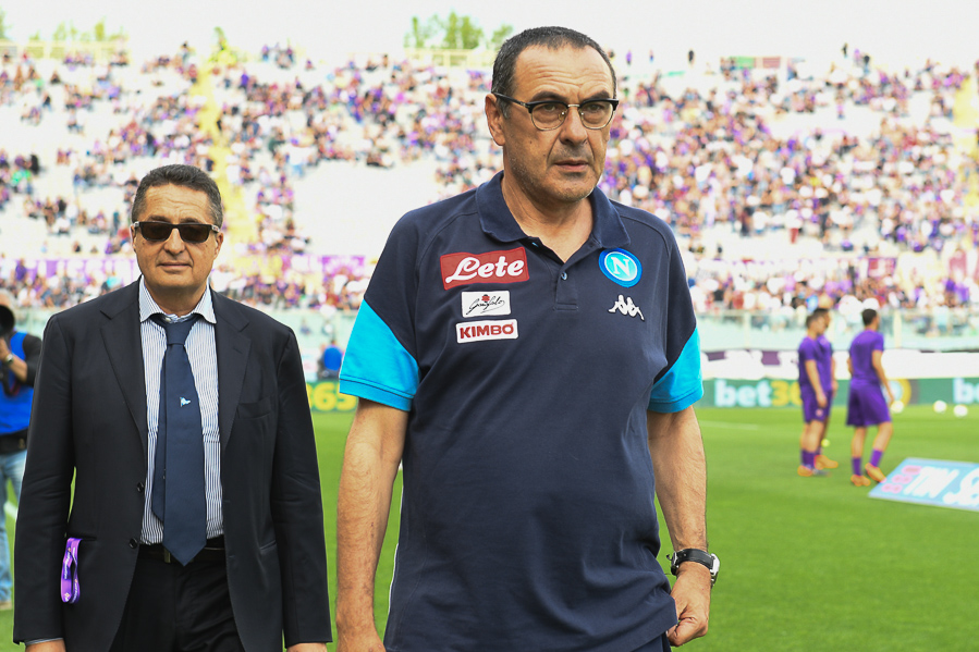 Firenze, stadio Artemio Franchi, 29.04.2018, Fiorentina-Napoli, Foto Fiorenzo Sernacchioli. Copyright Labaroviola.com, Sarri