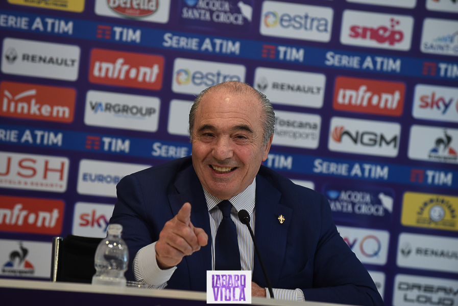 Firenze, stadio Franchi, 06/06/2019, presentazione Rocco B. Commisso, foto Fiorenzo Sernacchioli. Copyright Labaroviola.com