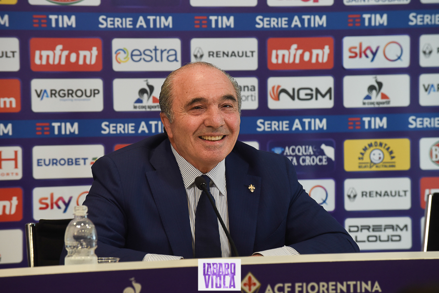 Firenze, stadio Franchi, 06/06/2019, presentazione Rocco B. Commisso, foto Fiorenzo Sernacchioli. Copyright Labaroviola.com