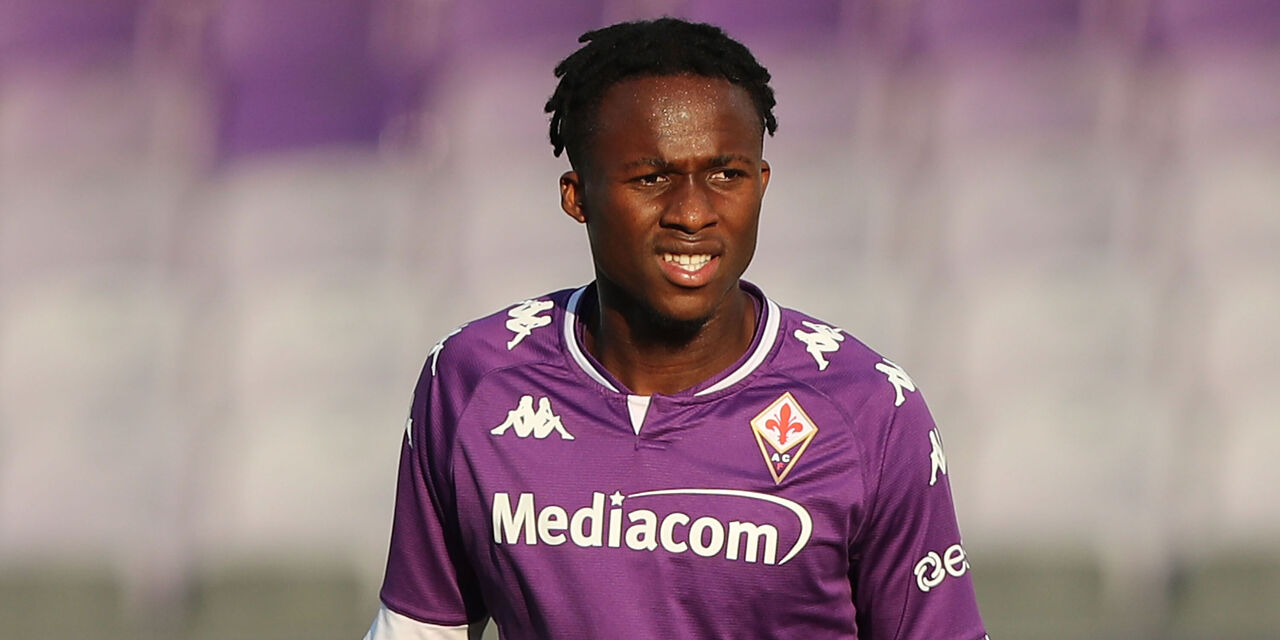 FLORENCE, ITALY - SEPTEMBER 12: Christian Kouame of ACF Fiorentina in action at Artemio Franchi on September 12, 2020 in Florence, Italy. (Photo by Gabriele Maltinti/Getty Images)