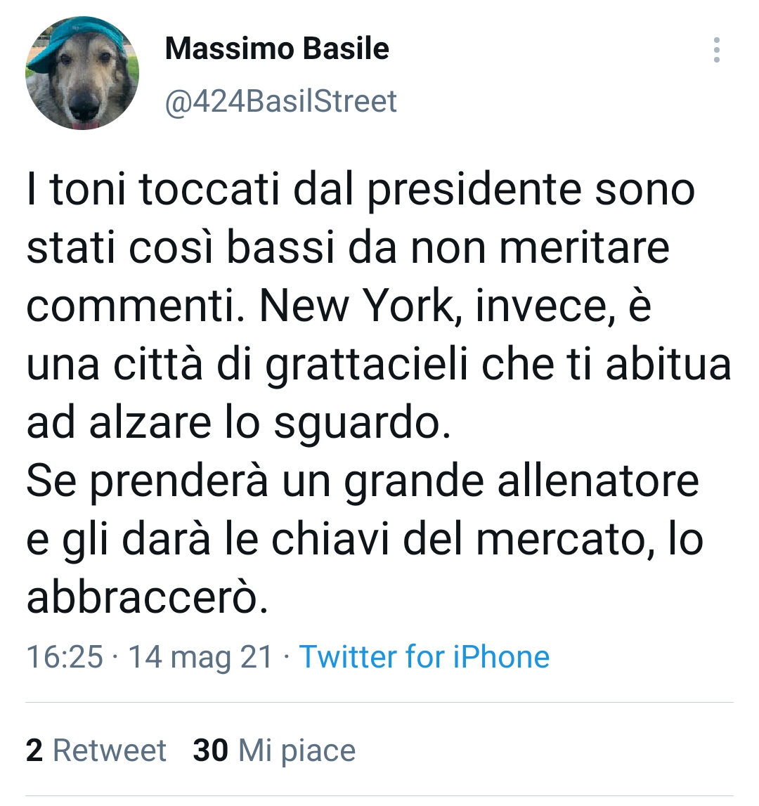 Basile: "I toni toccati da Commisso sono stati così bassi da non..."