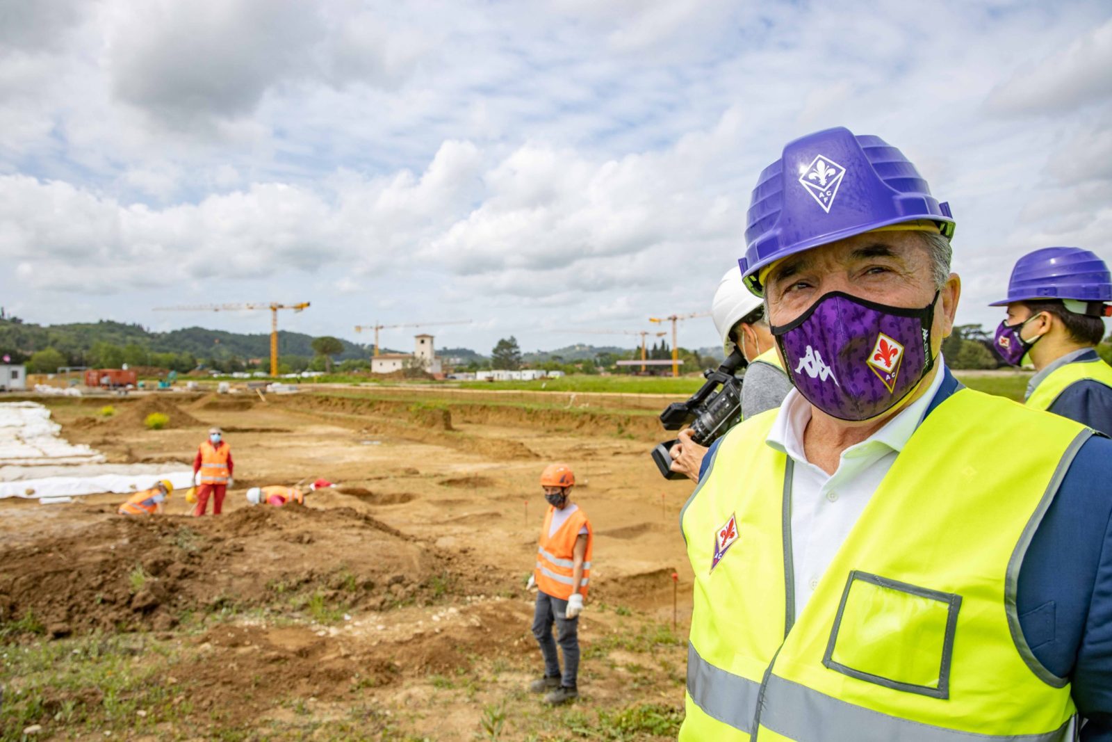 Bagno a Ripoli (FI), visita organizzata per la stampa nel Viola Park, accompagnati da Rocco Commisso, Joseph Commisso, Joe Barone e l'architetto Marco Casamonti 2021-05-18 © Niccolò Cambi/Massimo Sestini