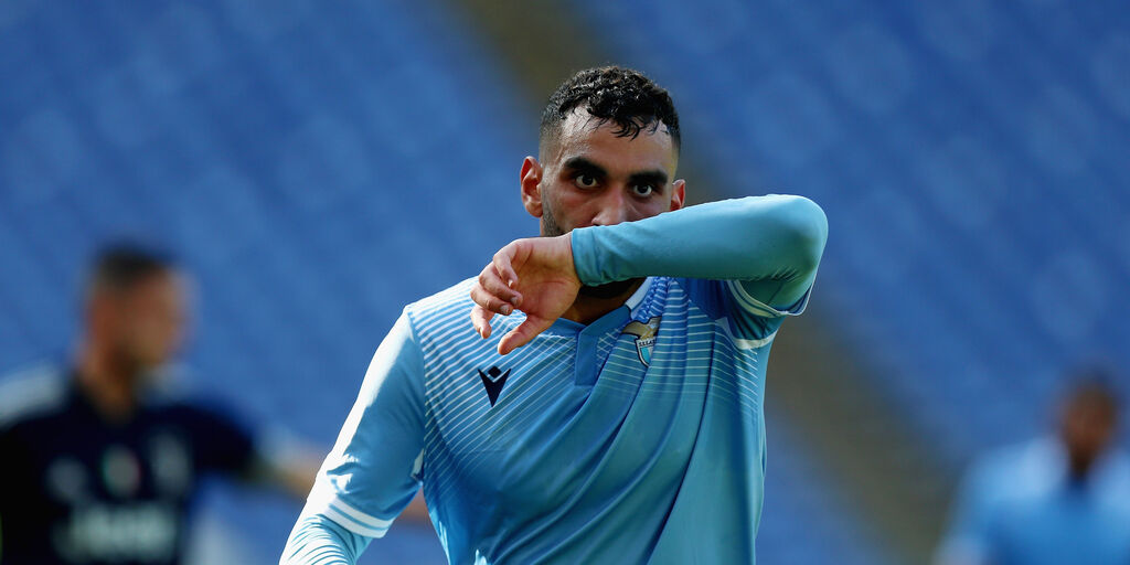 ROME, ITALY - NOVEMBER 08: Mohamed Fares of SS Lazio reacts during the Serie A match between SS Lazio and Juventus at Stadio Olimpico on November 8, 2020 in Rome, Italy. (Photo by Paolo Bruno/Getty Images)