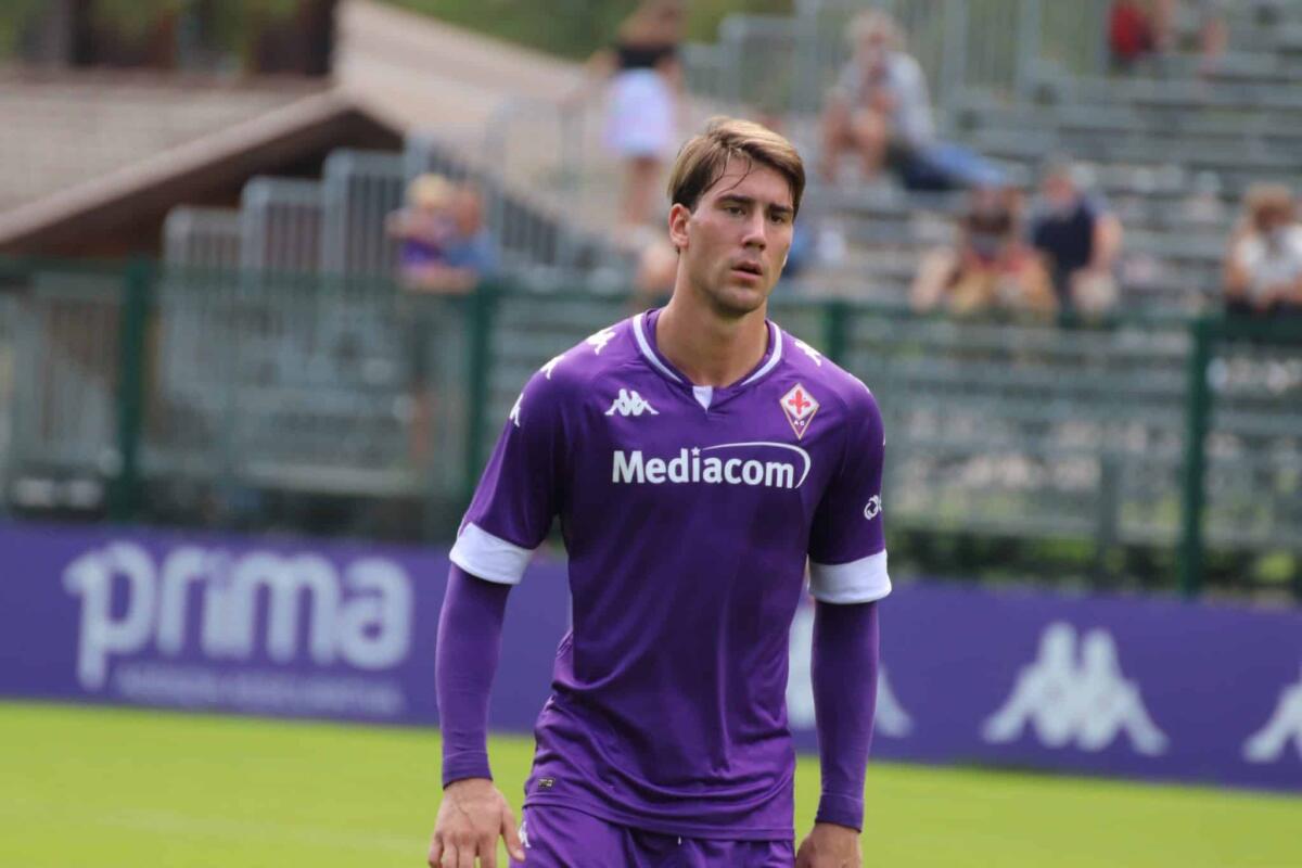Di Marzio: “L’Atletico offre 50mln per Vlahovic. La Fiorentina deciderà nei prossimi giorni” - Moena, stadio Benatti, 30.07.2021, allenamento mattutino, foto Lisa Grelloni. Copyright Labaroviola.com