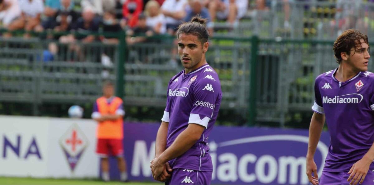 A.Sottil: "Mio figlio è migliorato molto con Di Francesco" - Moena, stadio Benatti, 29.07.2021, amichevole Fiorentina-Levico, foto Lisa Grelloni. Copyright Labaroviola.com