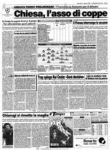 11 agosto 1999: La Fiorentina esordisce in Champions League vincendo 3-1 con il Widzew Lodz