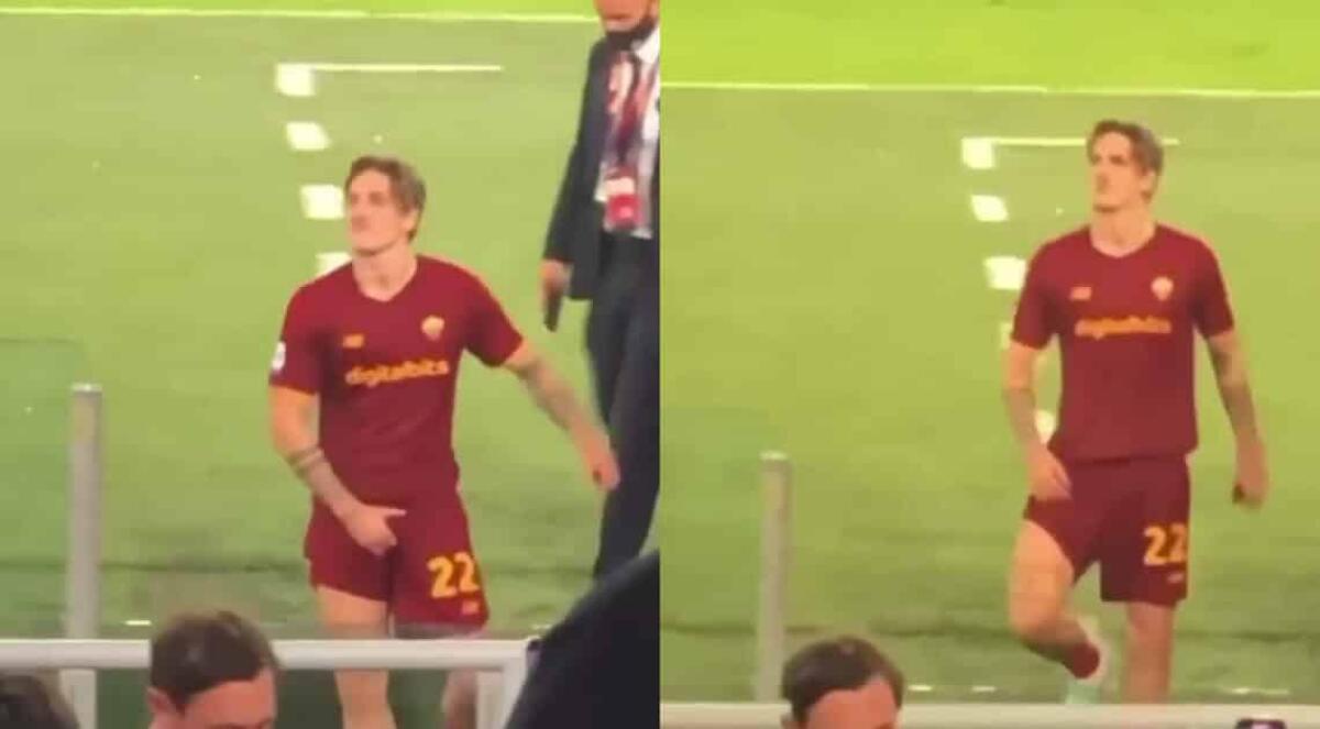 (FOTO) Zaniolo ci ricasca, gesto molto volgare ai tifosi della Lazio che lo insultano. Rischio squalifica - 