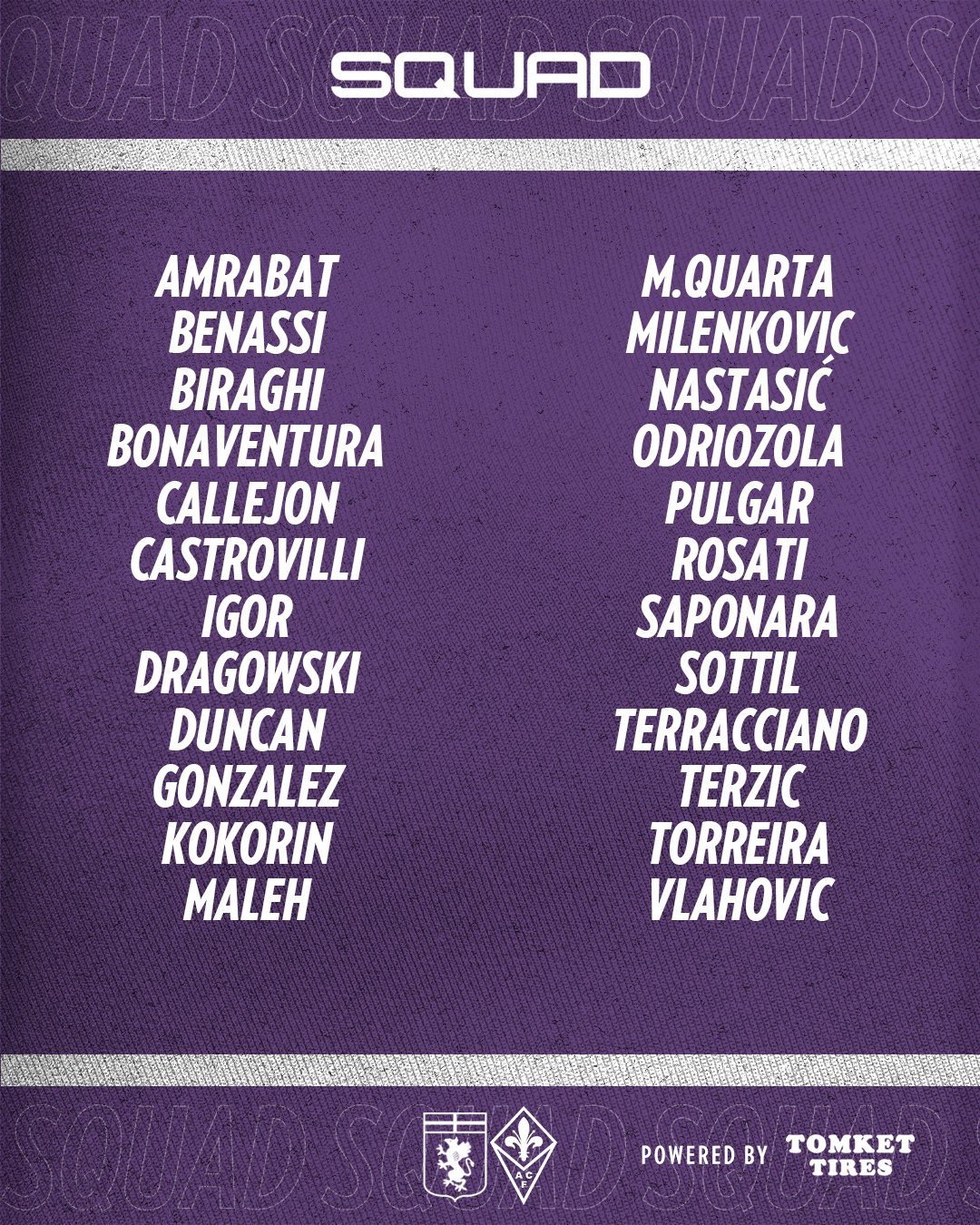 Convocati Fiorentina, assente Venuti per infortunio. Italiano ne chiama 24: nessun Primavera