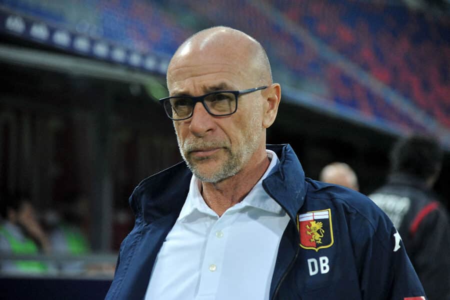 BOLOGNA, ITALY - MAY 12: Davide Ballardini, head coach of Genoa CFC looks on prior the beginning of the Serie A match between Bologna FC and Genoa CFC at Stadio Renato Dall'Ara on May 12, 2021 in Bologna, Italy. (Photo by Mario Carlini / Iguana Press/Gett