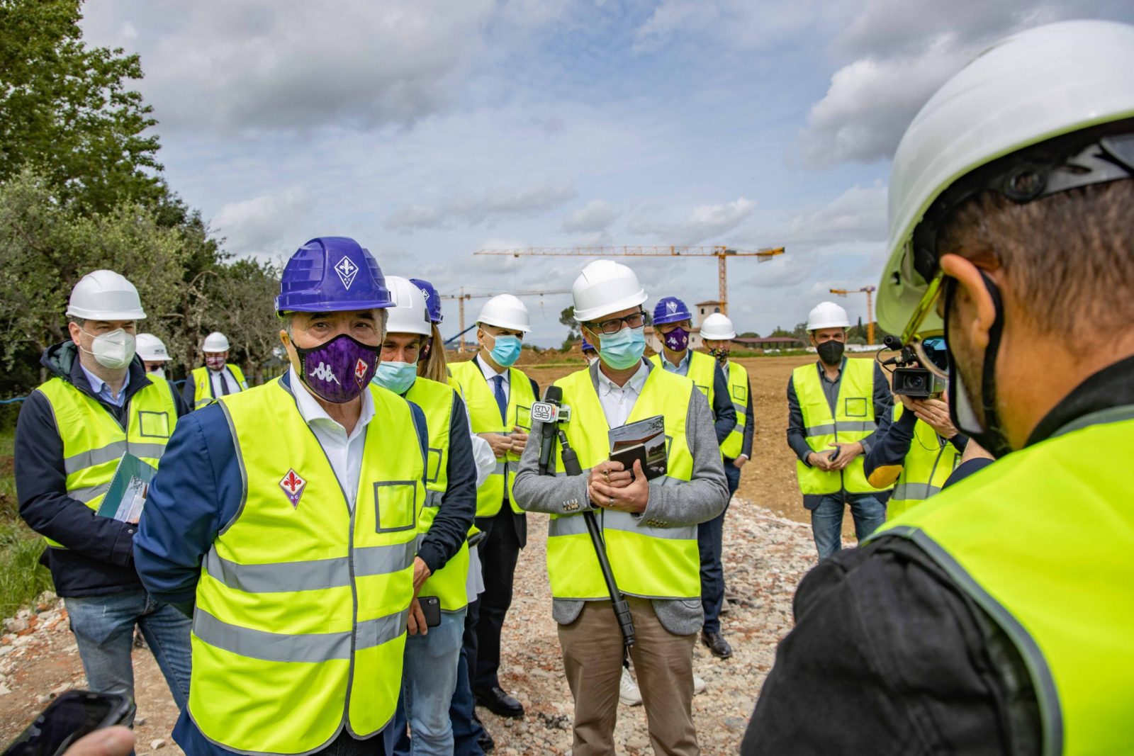 Bagno a Ripoli (FI), visita organizzata per la stampa nel Viola Park, accompagnati da Rocco Commisso, Joseph Commisso, Joe Barone e l'architetto Marco Casamonti 2021-05-18 © Niccolò Cambi/Massimo Sestini