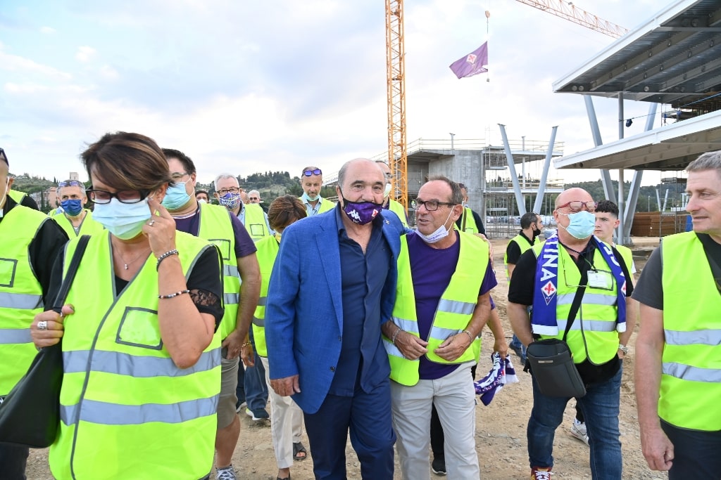 Viola Park, ieri la visita dei tifosi: ci saranno delle aule per far studiare i ragazzi delle giovanili