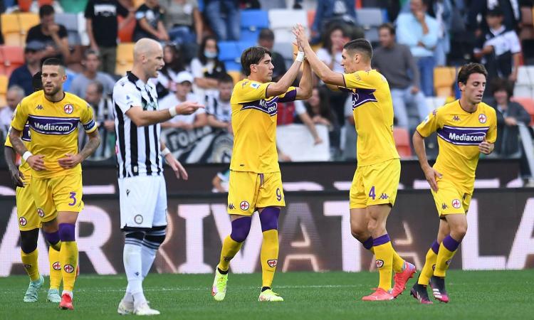 Gonzalez appena finita la partita è andato nello spogliatoio della Fiorentina per festeggiare