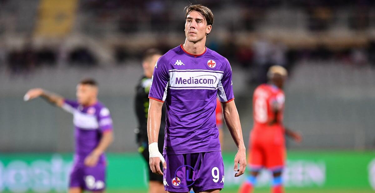 La Stampa, Vlahovic in estate in partenza: Juve, Inter e Milan in agguato ma attenzione all'Arsenal - Firenze, stadio A.Franchi, 03.10.2021, Fiorentina-Napoli, foto Lisa Guglielmi. Copyright Labaroviola.com