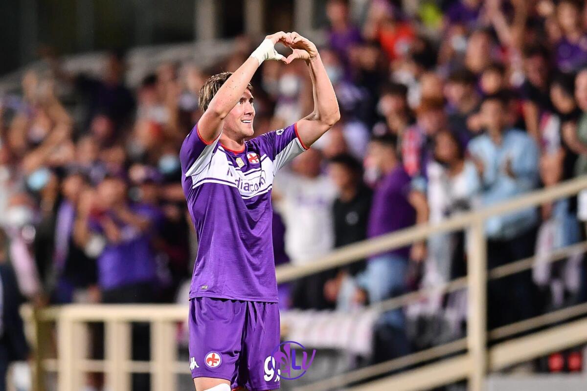 Padalino consiglia Vlahovic: "Deve ricucire con Firenze. Il clima teso non aiuterà la sua crescita" - Firenze, stadio A.Franchi, 28.08.2021, Fiorentina-Torino, foto Lisa Guglielmi. Copyright Labaroviola.com
