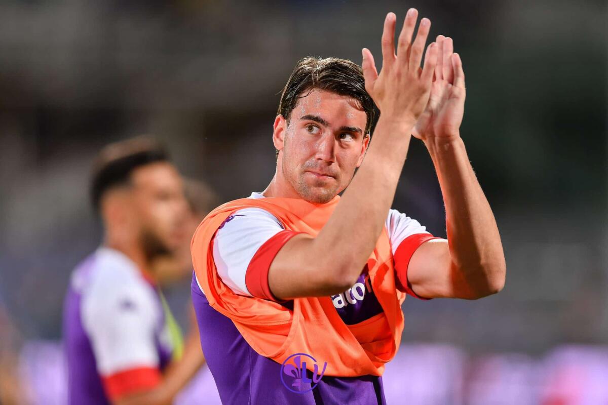 "La Juventus ha offerto a Vlahovic un contratto da 6 milioni netti per cinque stagioni" - Firenze, stadio A.Franchi, 28.08.2021, Fiorentina-Torino, foto Lisa Guglielmi. Copyright Labaroviola.com