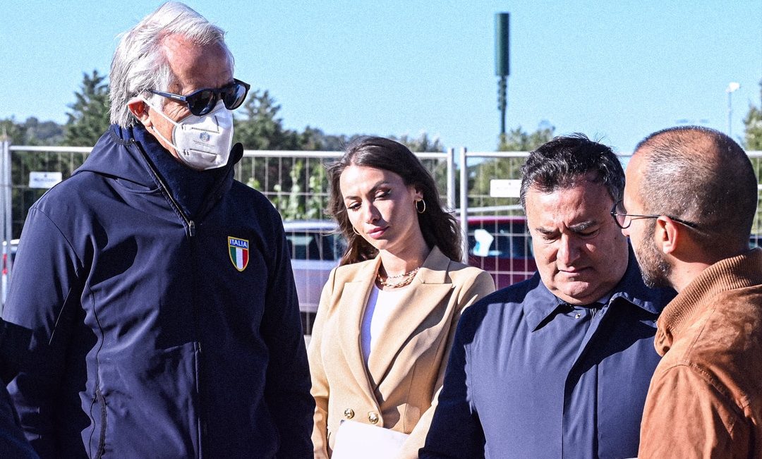 Le foto della visita al Viola Park di Giovanni Malagò del CONI. Presenti Joe Barone e Pradè