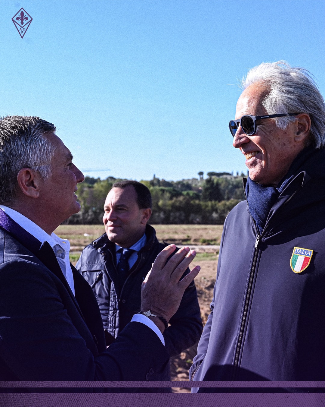Le foto della visita al Viola Park di Giovanni Malagò del CONI. Presenti Joe Barone e Pradè