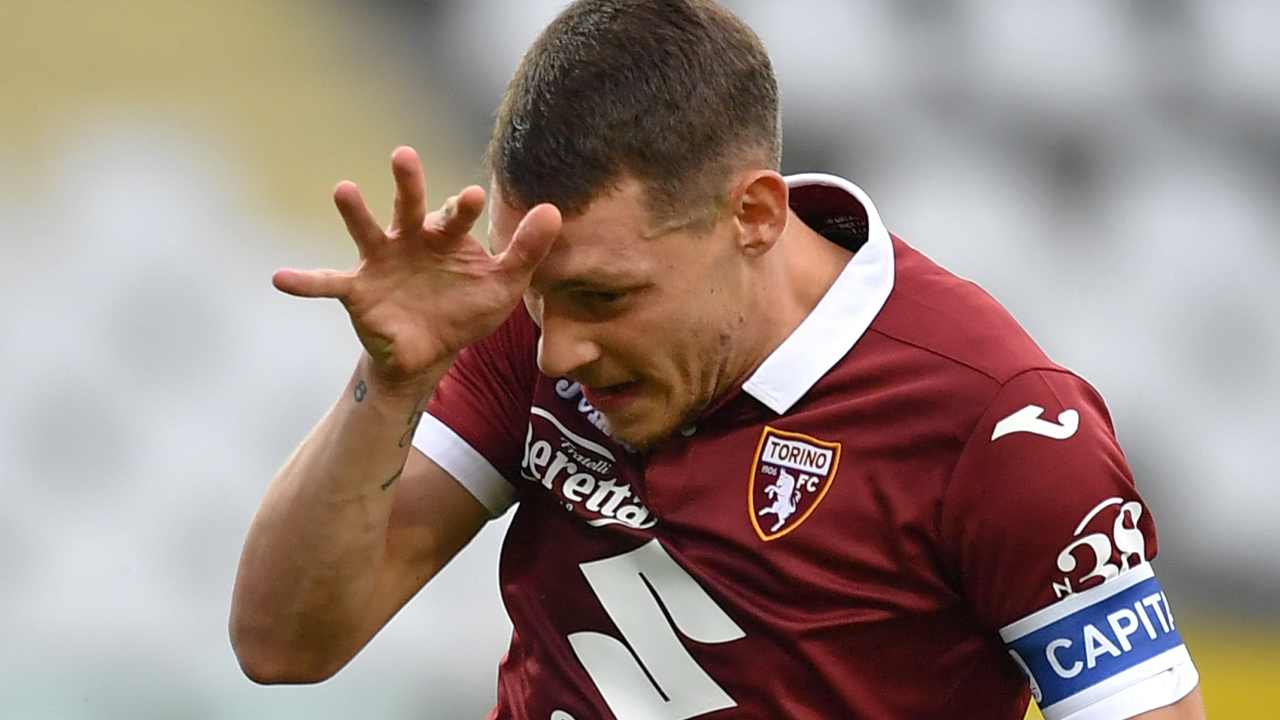 during the Serie A match between Torino FC and SS Lazio at Stadio Olimpico di Torino on June 30, 2020 in Turin, Italy.
