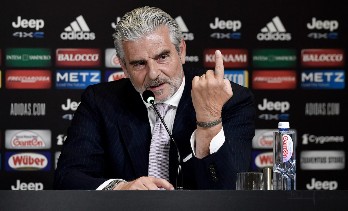 TURIN, ITALY - JULY 01: Maurizio Arrivabene, appointed to manage Juventus football area during a press conference at Allianz Stadium on July 1, 2021 in Turin, Italy. (Photo by Daniele Badolato - Juventus FC/Juventus FC via Getty Images)