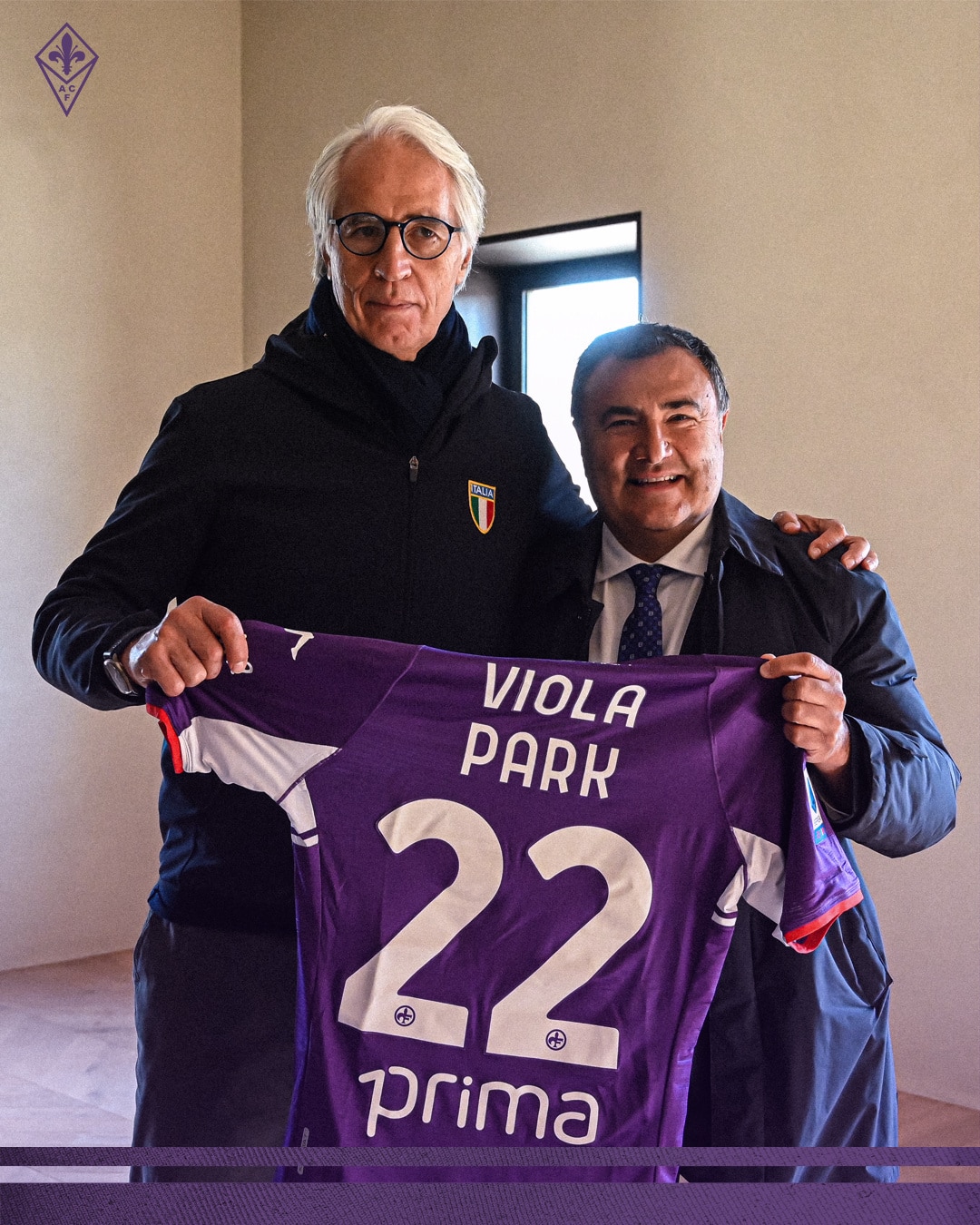 Le foto della visita al Viola Park di Giovanni Malagò del CONI. Presenti Joe Barone e Pradè