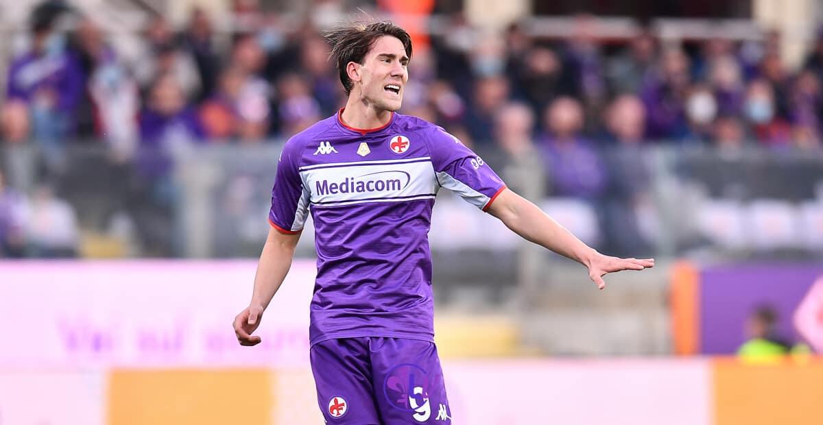 Nazione, Vlahovic andrà via a gennaio? Ipotesi difficile a meno di un’offerta monstre - Firenze, stadio A.Franchi, 31.10.2021, Fiorentina-Spezia, foto Lisa Guglielmi. Copyright Labaroviola.com
