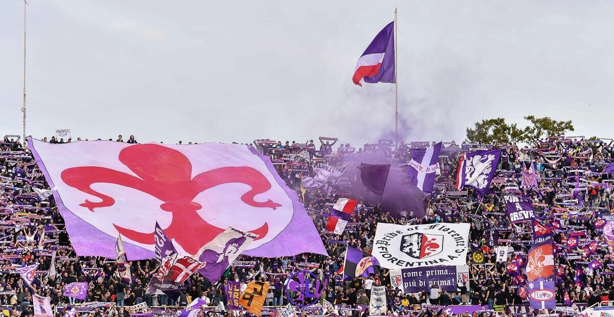 Curva Fiesole: "I biglietti sono limitati e non ci iscriviamo al sito della Juve. Boicottiamo la trasferta" - Firenze, stadio A.Franchi, 24.10.2021, Fiorentina-Cagliari, foto Lisa Guglielmi. Copyright Labaroviola.com