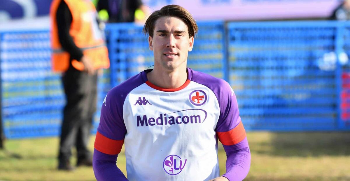 Gazzetta, Vlahovic, la Juve lo vuole a gennaio, la Fiorentina ostacola. I viola vogliono incassare 60-70 milioni  - Firenze, stadio A.Franchi, 31.10.2021, Fiorentina-Spezia, foto Lisa Guglielmi. Copyright Labaroviola.com