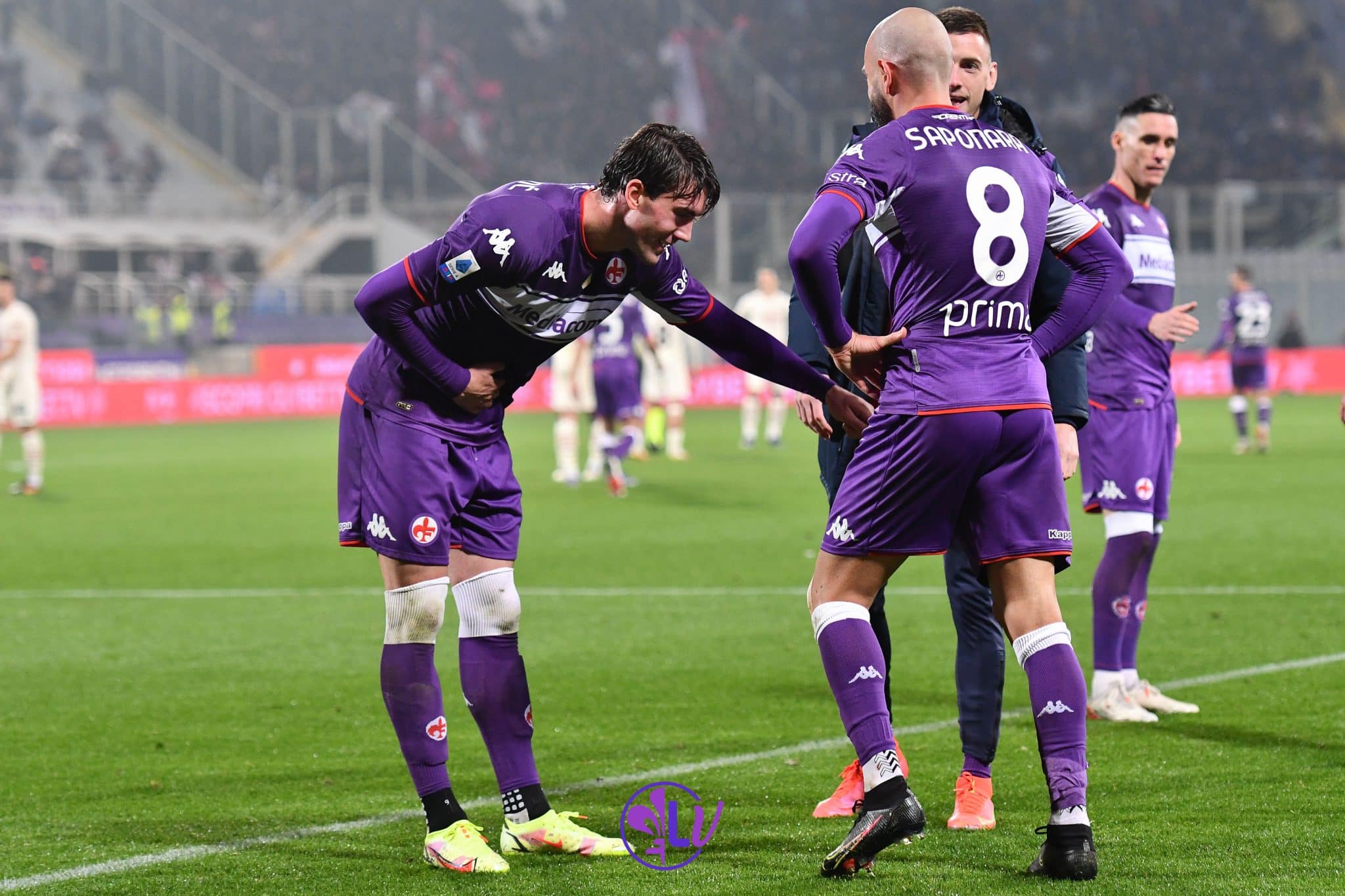 Dusan Vlahovic si inchina a Riccardo Saponara