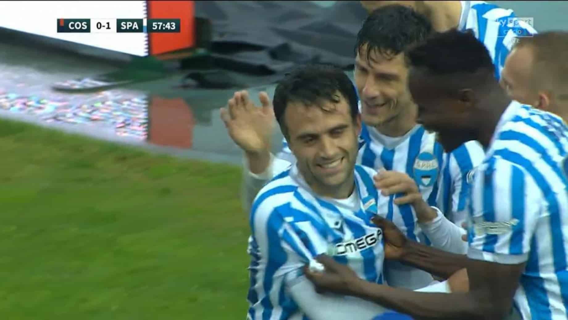Video, Giuseppe Rossi da sballo, alla prima partita segna con la maglia della Spal, grande gioia