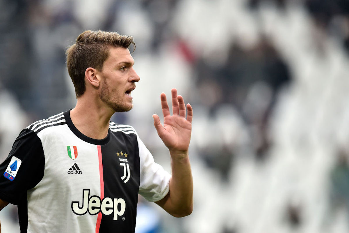 TURIN, ITALY - FEBRUARY 16: Daniele Rugani of Juventus gestures during the Serie A match between Juventus and Brescia Calcio at Allianz Stadium on February 16, 2020 in Turin, Italy. (Photo by Giorgio Perottino - Juventus FC/Juventus FC via Getty Images)