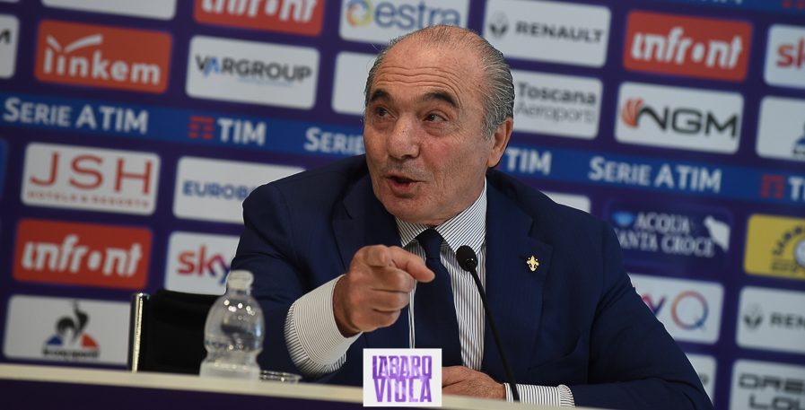 Firenze, stadio Franchi, 06/06/2019, presentazione Rocco B. Commisso, foto Fiorenzo Sernacchioli. Copyright Labaroviola.com