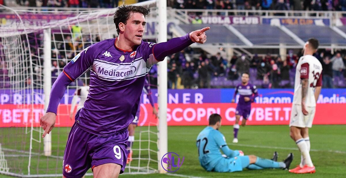 Collovati sicuro: "Vlahovic tra i 2-3 migliori in Serie A. 100 milioni dalla sua cessione? Sì, li vale" - Firenze, stadio A.Franchi, 11.12.2021, Fiorentina-Salernitana, foto Lisa Guglielmi. Copyright Labaroviola.com