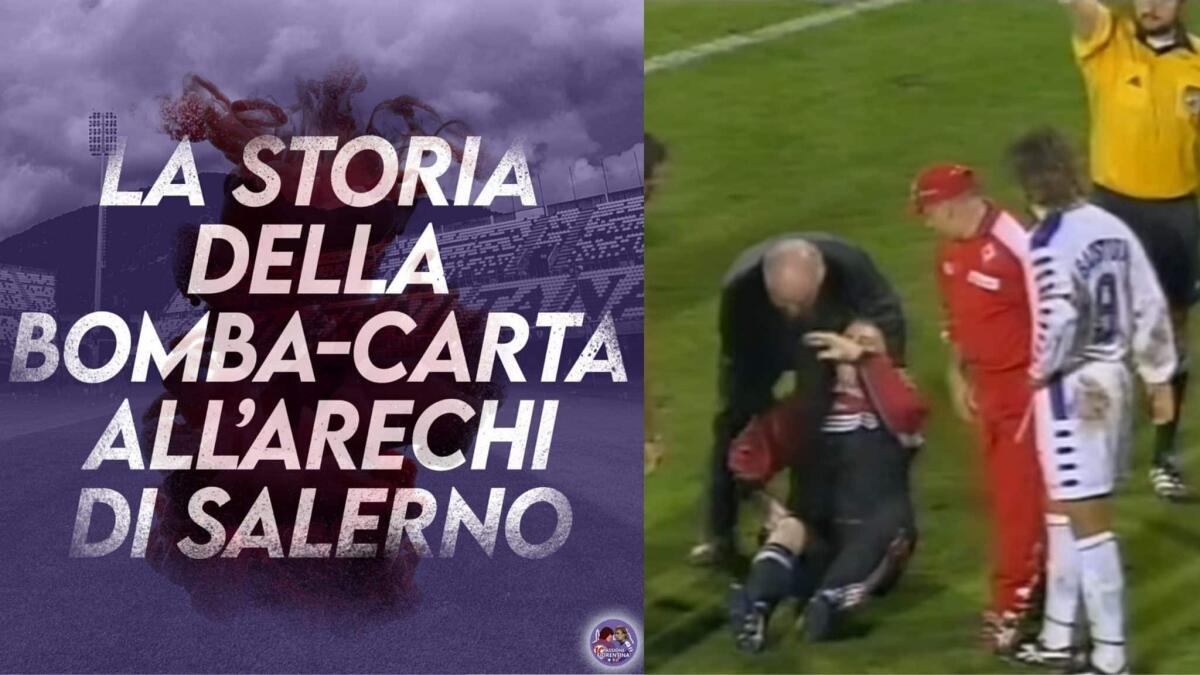 La Fiorentina voleva aiutare la Salernitana, i suoi tifosi buttarono una bomba in campo. Viola fuori - 