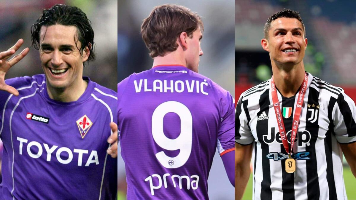 Vlahovic meglio di Toni, adesso è ad 1 solo gol dal record di Ronaldo, 3 partite per superarlo - 