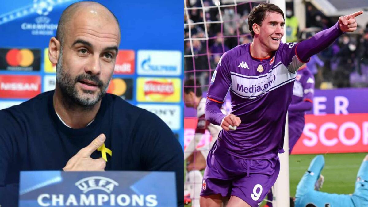 Vlahovic al Manchester City a gennaio, Guardiola smentisce: "Non prendiamo nessuno adesso" - 