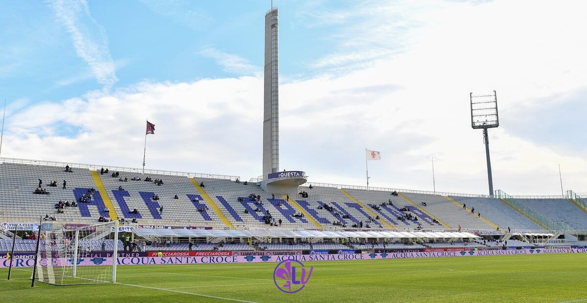 Il Covid torna a spaventare l'Italia: capienza stadi ridotta al 50%. Richiesto super green pass - Firenze, stadio A.Franchi, 31.10.2021, Fiorentina-Spezia, foto Lisa Guglielmi. Copyright Labaroviola.com