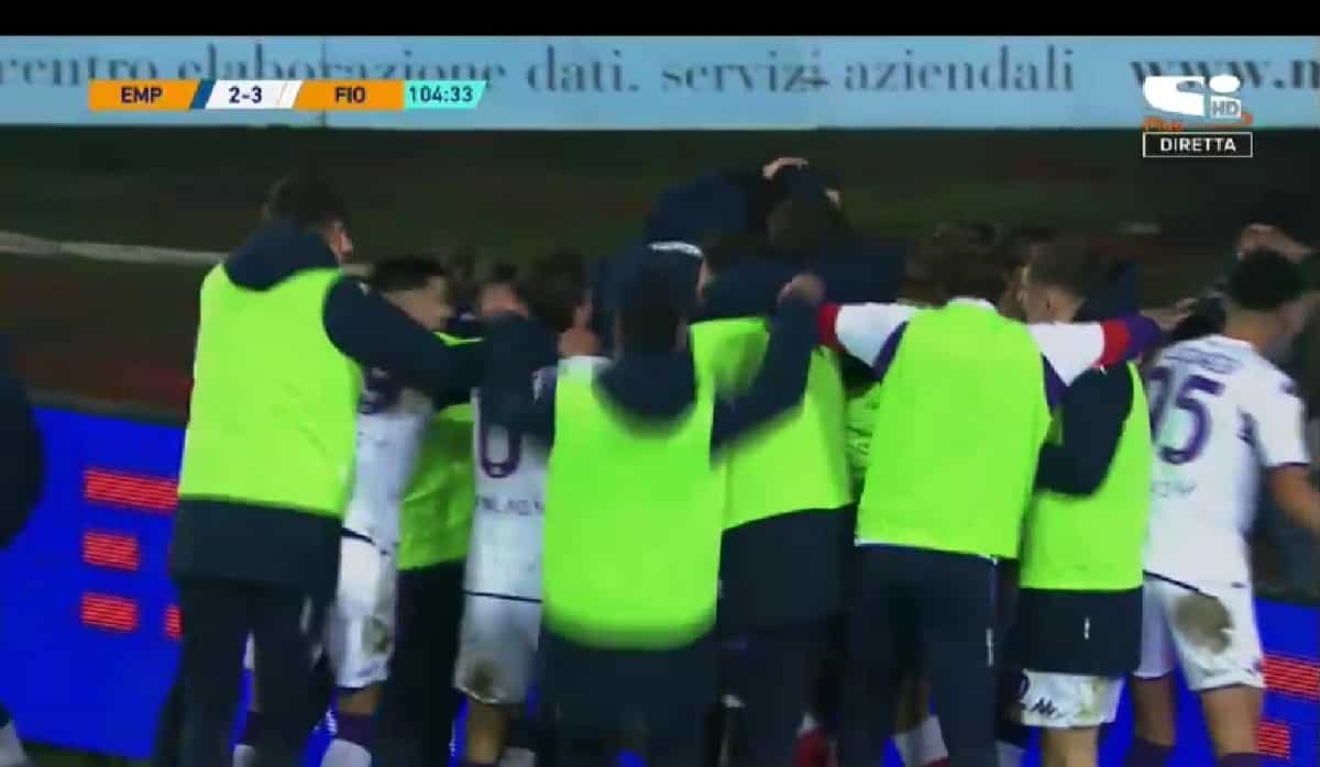 Rimonta completata, ad Empoli è 2-3, segna Krastev. Fiorentina è ad un passo dalla Supercoppa