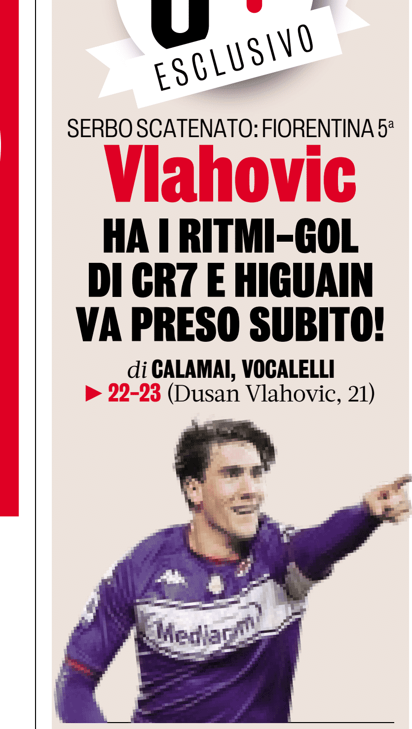 "Vlahovic va preso subito" il titolo della Gazzetta non ha rispetto per la Fiorentina e i tifosi viola