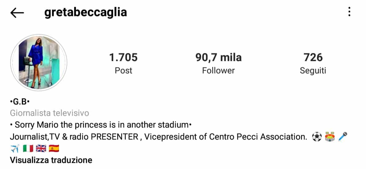 I seguaci su Instagram di Greta Beccaglia a distanza di qualche giorno dal vergognoso episodio