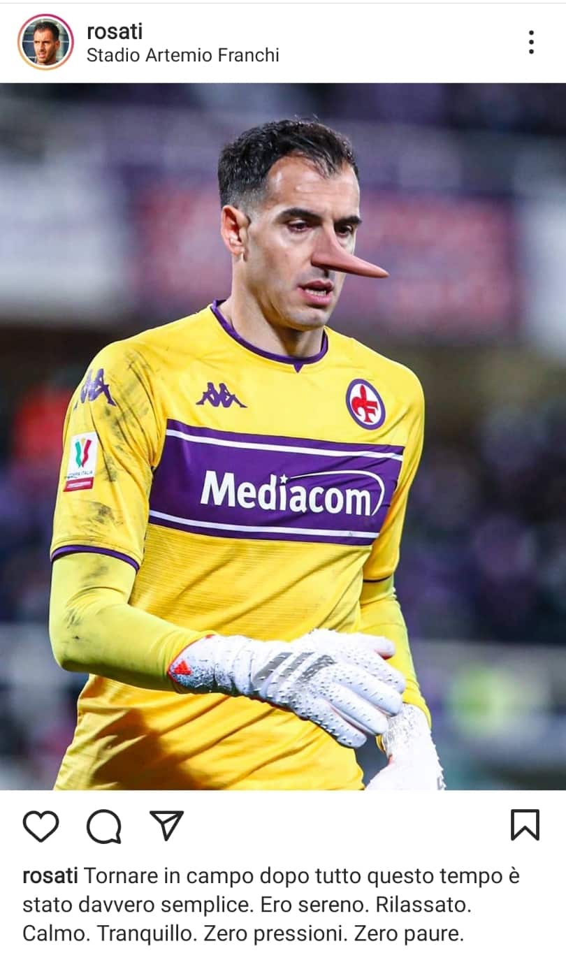 Rosati scherza: "Tornare dopo tutto questo tempo è stato semplice. Zero pressioni, zero paure"