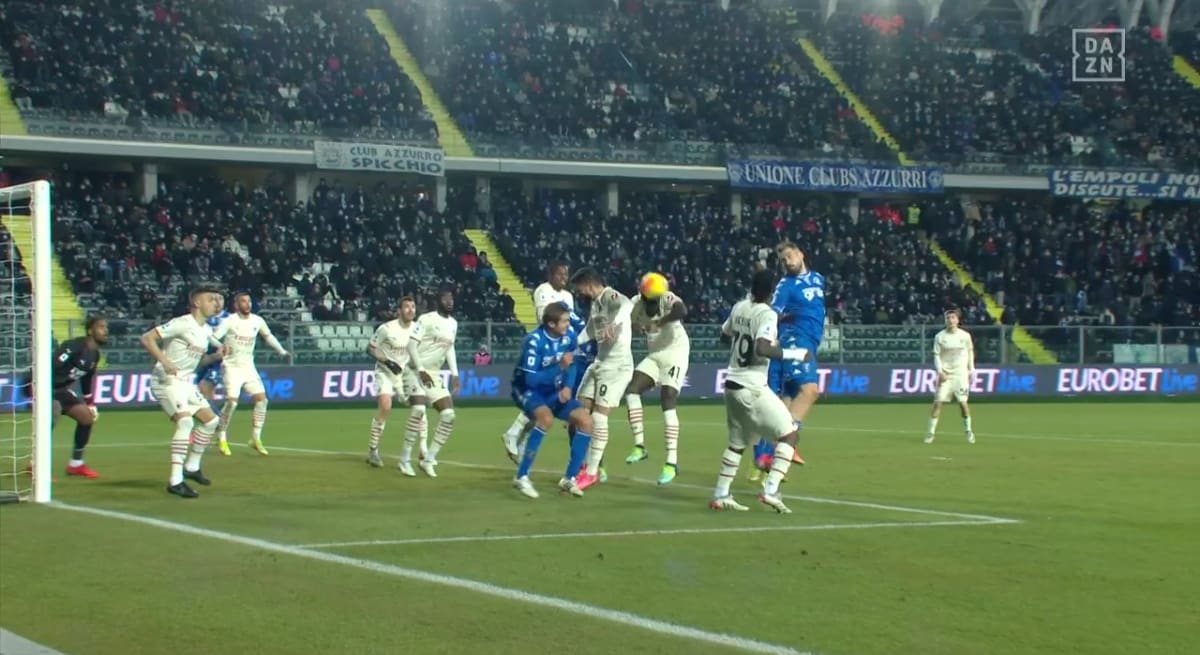 Ricordate il rigore non dato alla Fiorentina contro la Juventus? Stesso episodio, rigore per l'Empoli
