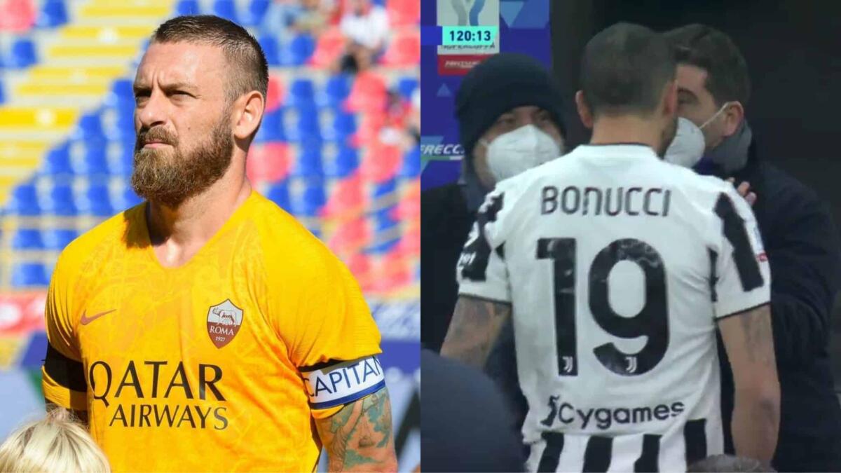 De Rossi fu multato per aver messo la fascia di Astori. A Bonucci quasi stessa multa per lo schiaffo - 
