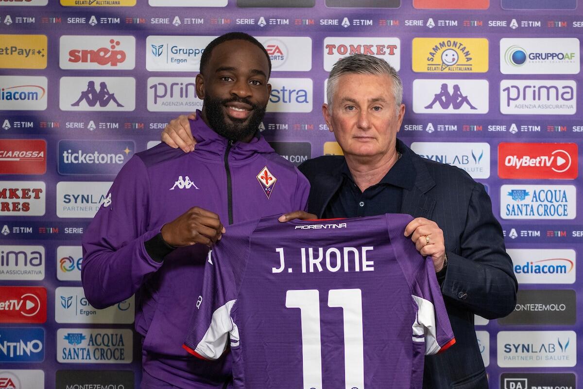 "In Francia non conoscono il progetto Fiorentina". Lo scontro tra Pradè e il giornalista francese - presentazione di  Jonathan Ikoné.
Claudio Giovannini/CGE Fotogiornalismo