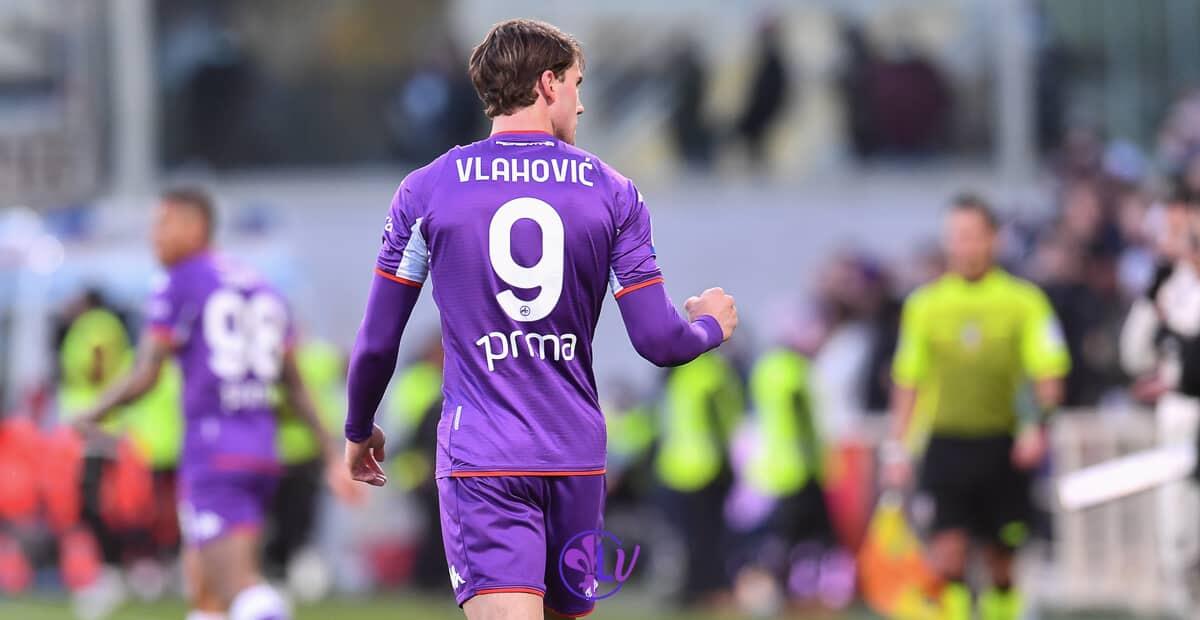 Gazzetta, Vlahovic-Juventus, da limare le commissioni per il trasferimento con i suoi agenti - Firenze, stadio A.Franchi, 11.12.2021, Fiorentina-Salernitana, foto Lisa Guglielmi. Copyright Labaroviola.com